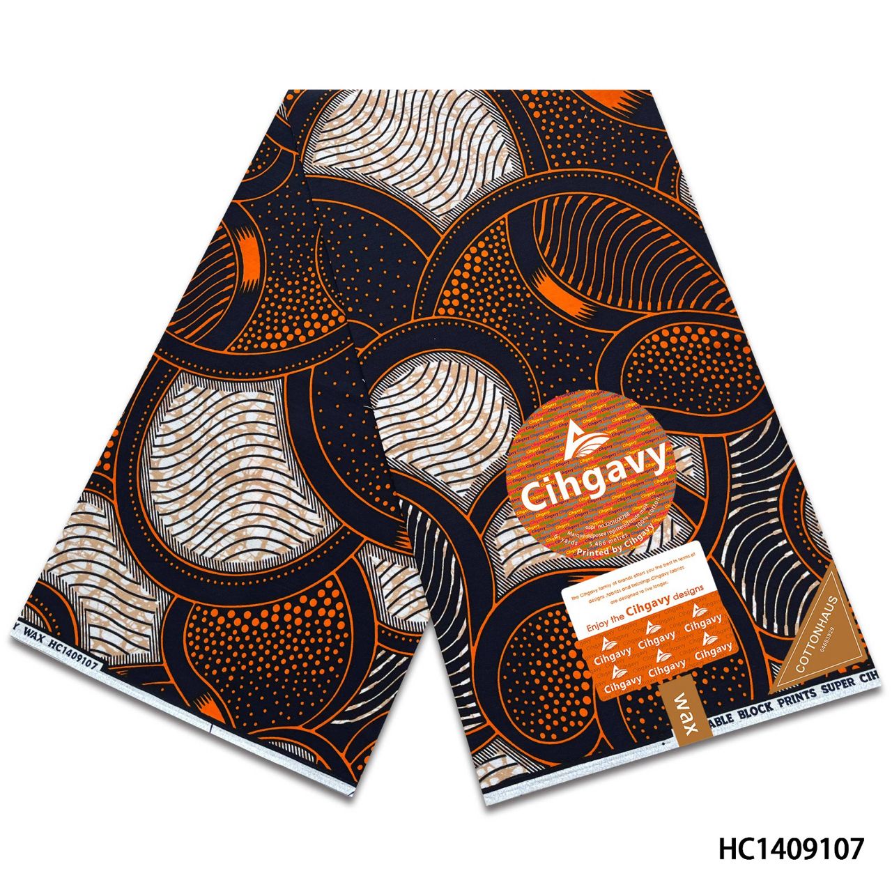 Classic Rectangular African Fabric Print Headwrap Headtie – 50×180 cm