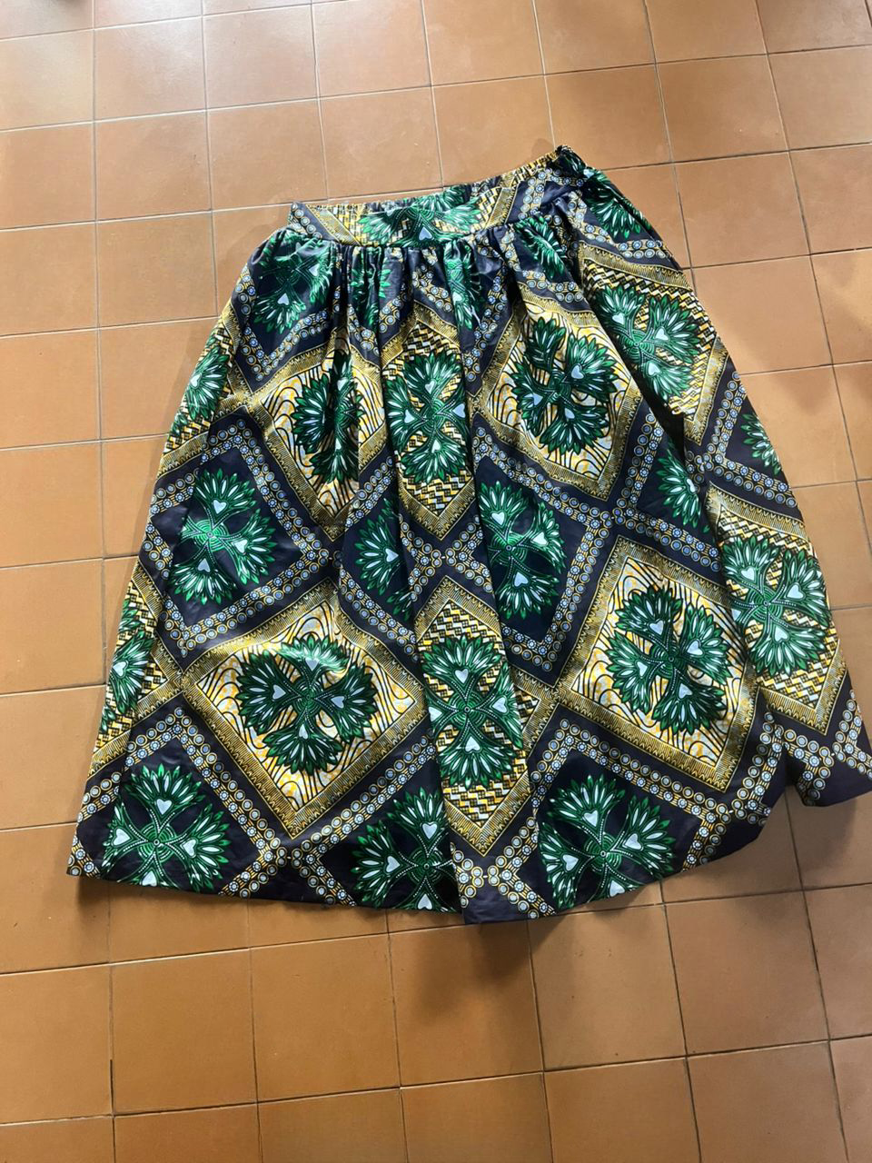 Owusu ''Strong-Willed'' African Fabric Print Midi Skirt – Limited Edition