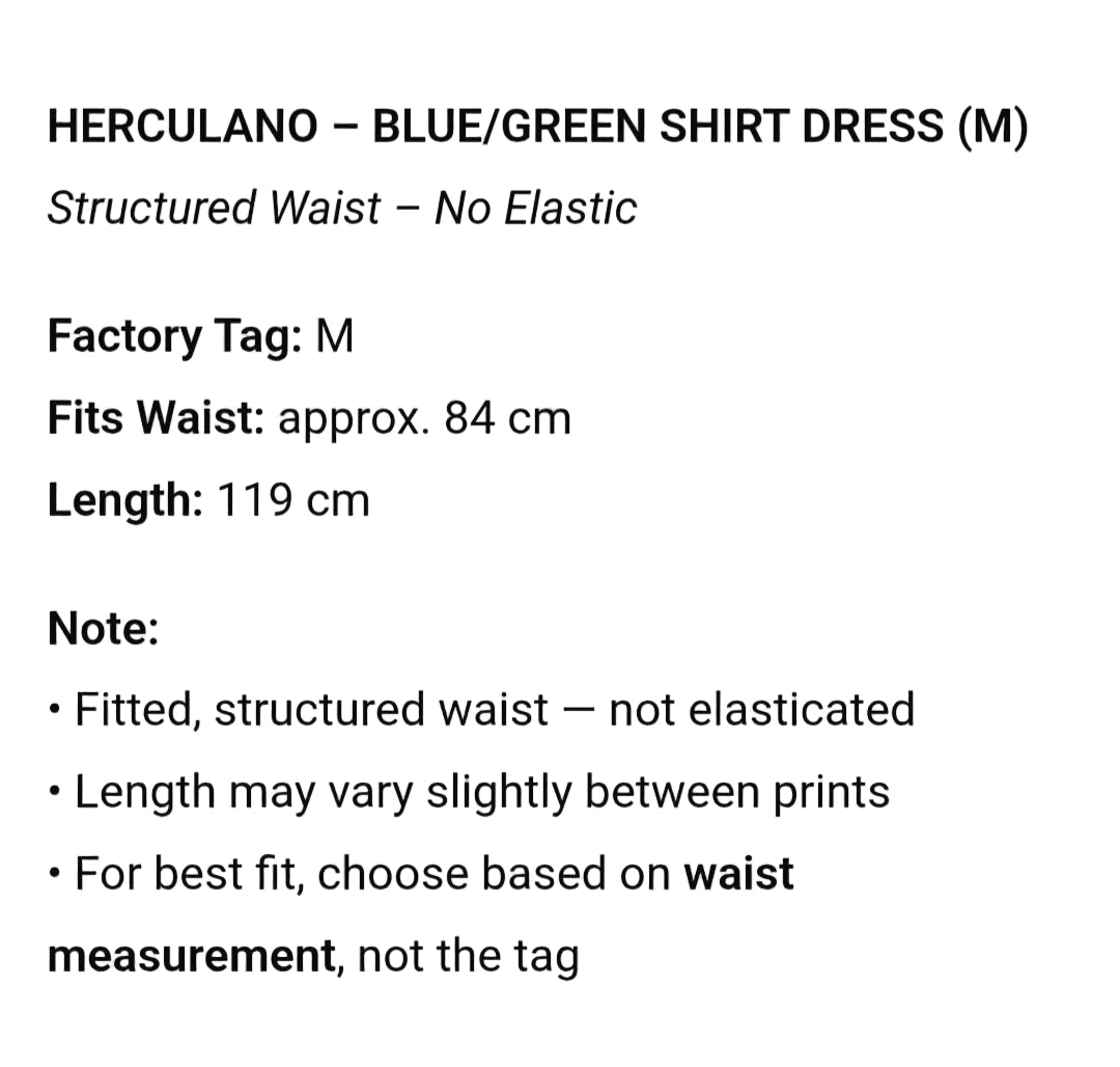 Sample Blue-Green African Print Shirt Dress – Jessica Handmade Ruffle Hem -Size M