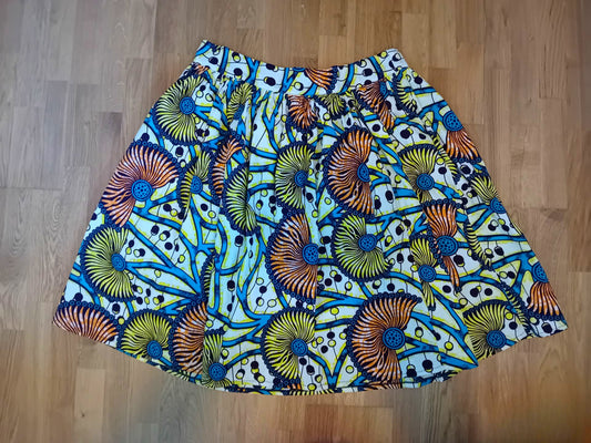 Akosua ''Sunday Girl'' African Fabric Print Midi Skirt – Limited Edition