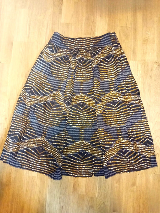 Luena ''Calm'' African Print Midi Skirt – Limited Edition