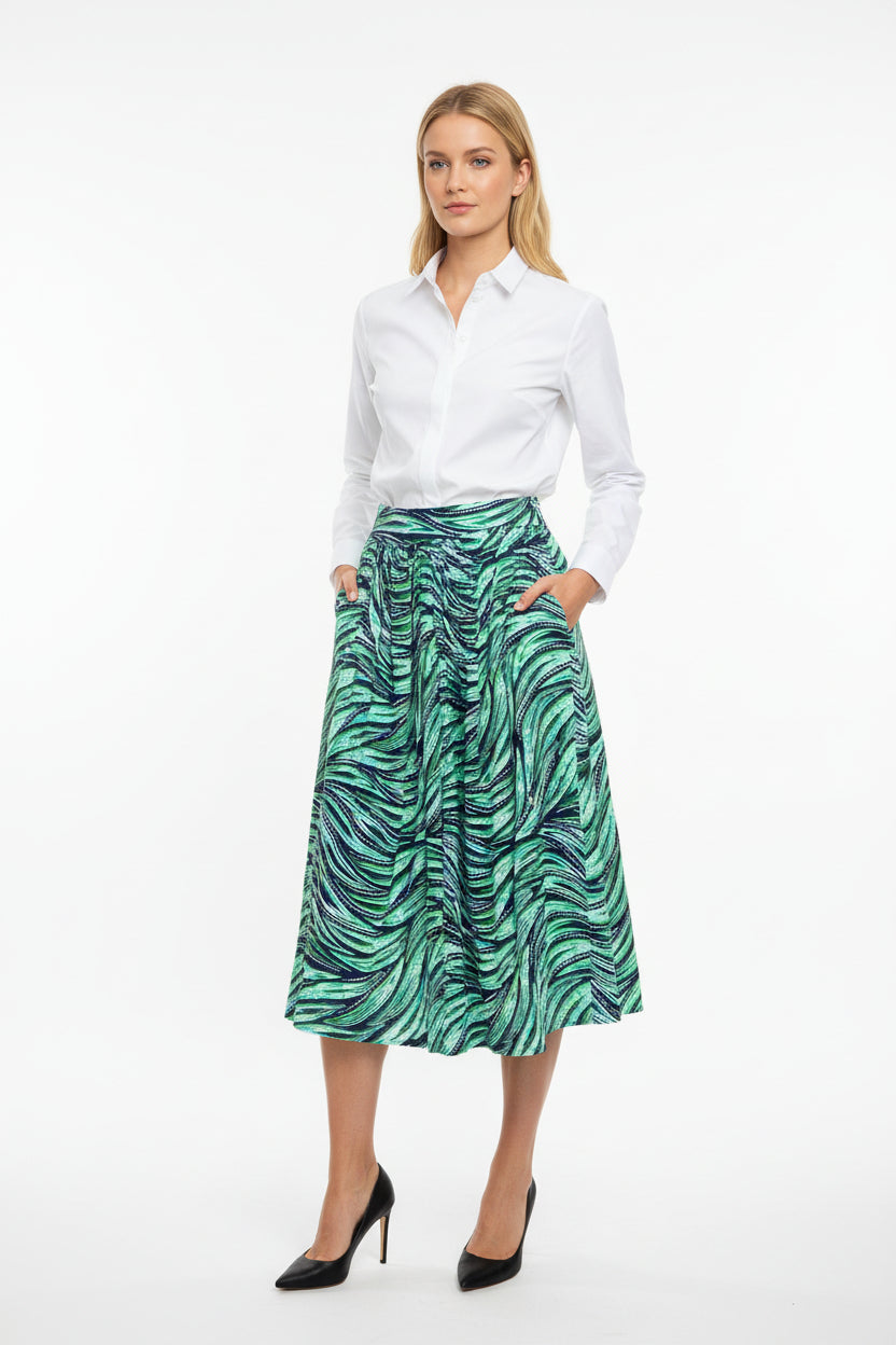 Selam ''Peace'' African Fabric Print Midi Skirt – Limited Edition