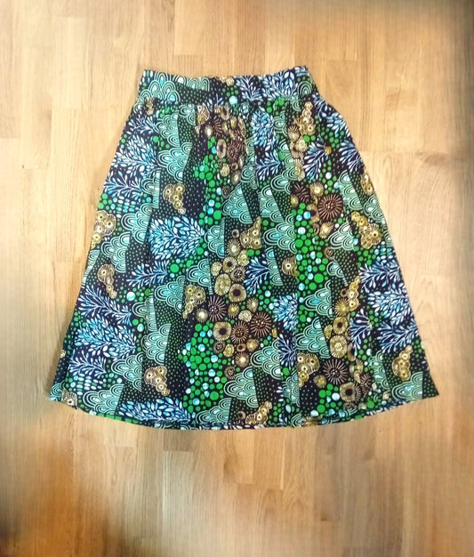 Nhyira ''Blessing'' African Fabric Print Midi Skirt – Limited Edition